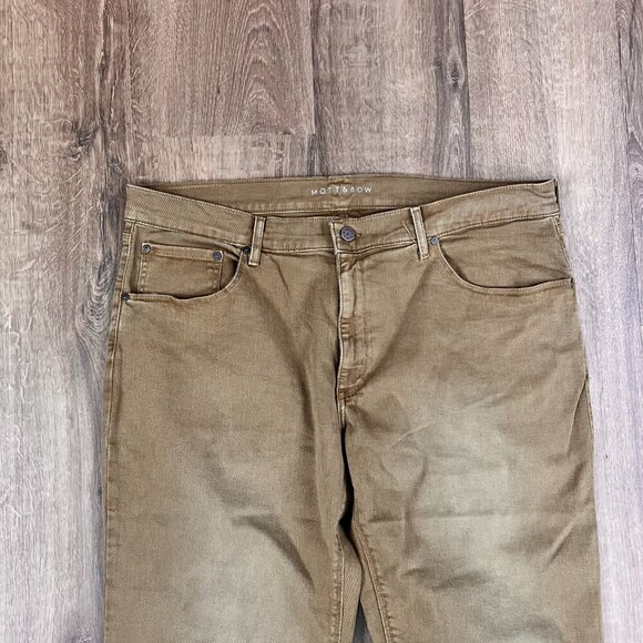 Mott & Bow Straight Jeans Distressed Khaki Sz 40x32 - Picture 5 of 10